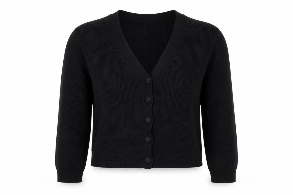 Stradivarius Women's Black Cardigan Size 8