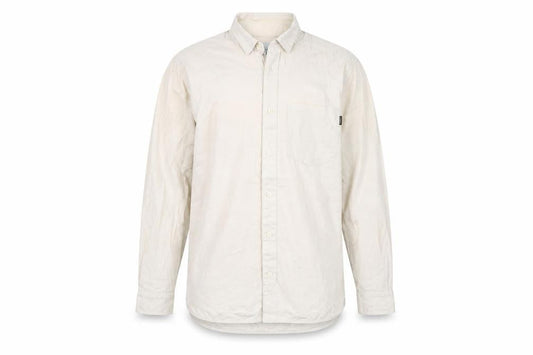 WeSC Men's Beige Long Sleeve Button-Up Shirt S