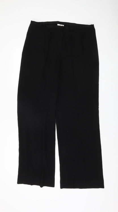 Country Casuals Women's Black Wide-Leg Trousers Size 14