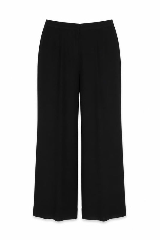 CC Women's Black Wide-Leg Trousers Size 14