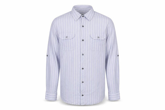 Monsoon Men's Blue Striped Long Sleeve Shirt - S
