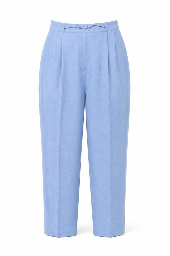 Bonmarché Women's Blue Pleated Trousers - Size 16