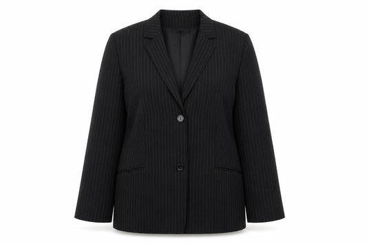 Zara Black Pinstripe Suit Jacket, Women's Size 18
