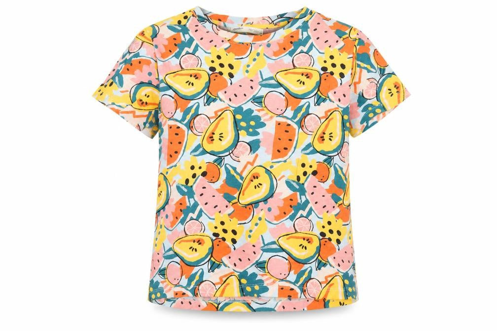 Pull&Bear Women's Multicoloured Fruit Print T-Shirt