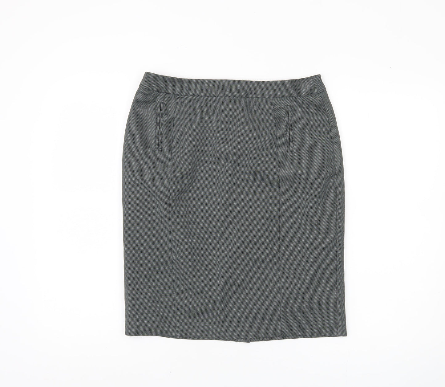BHS Women’s Grey Knee Length Pencil Skirt Size 10