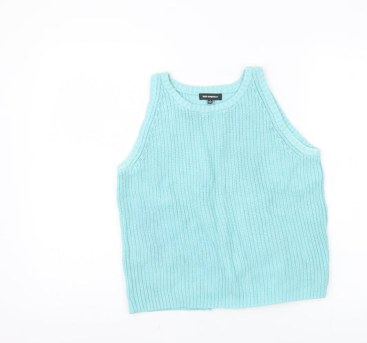 525 America Women's Blue Knit Tank Top, Size S, Casual Wear