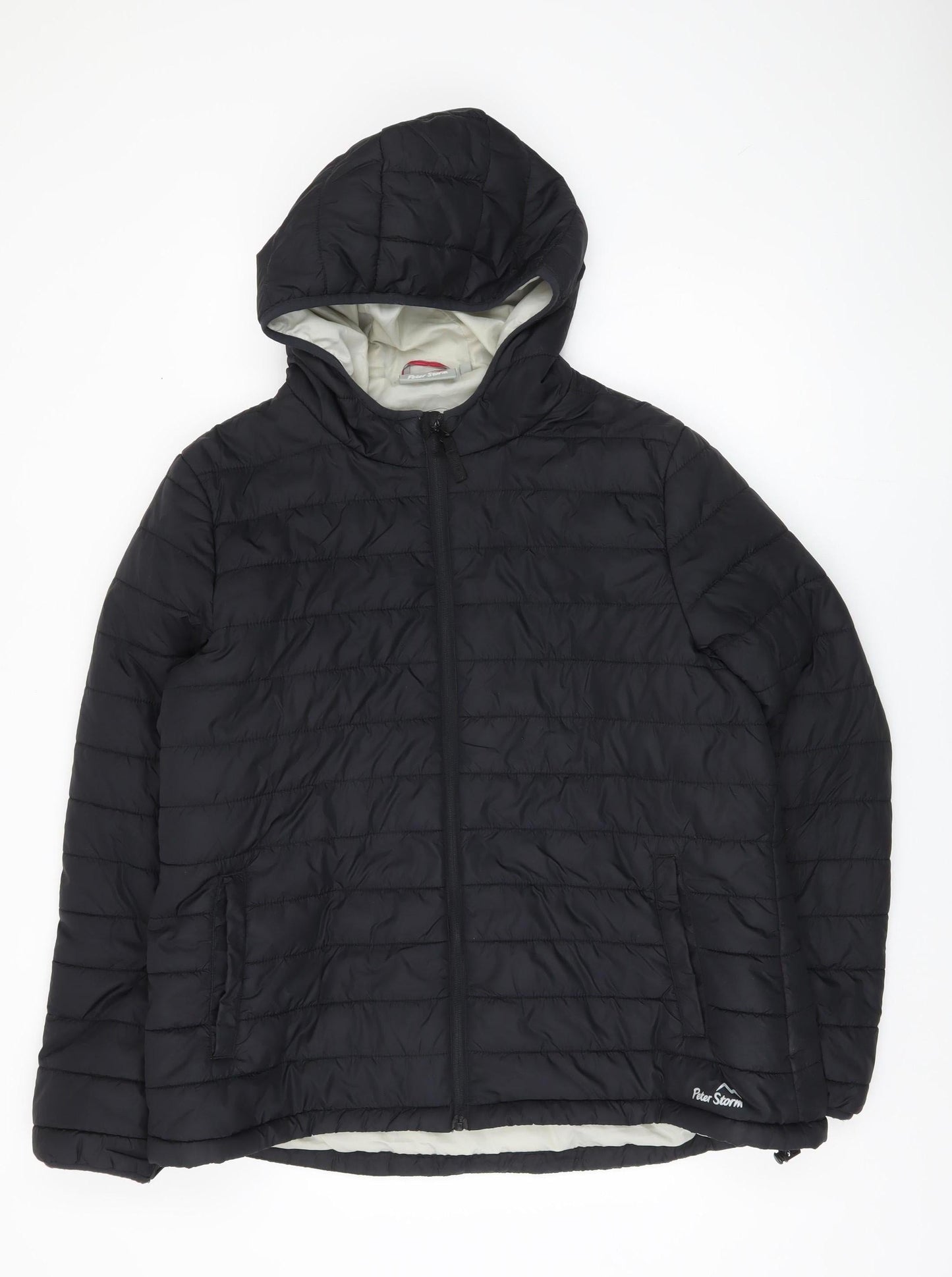 Peter Storm Women's Black Puffer Jacket, S, Hooded