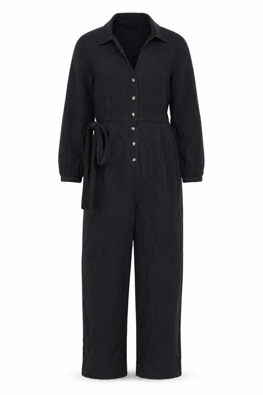 Whistles Women's Black Size 4 Lyocell Jumpsuit