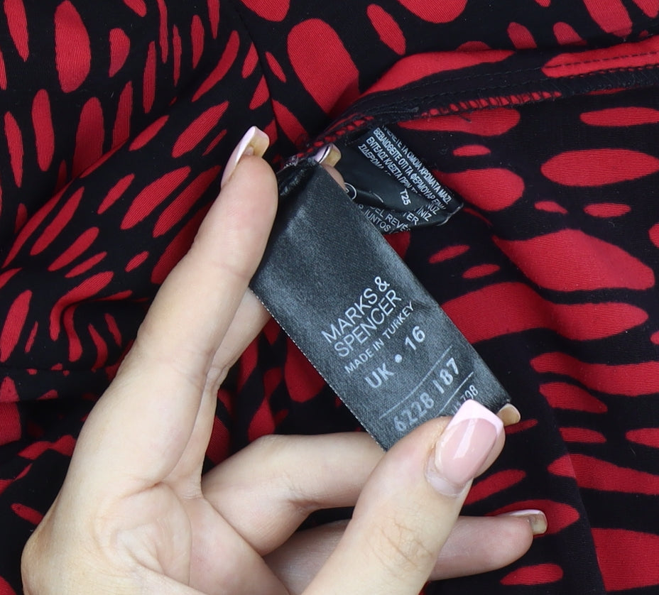 Marks & Spencer Women's Red Animal Print Dress