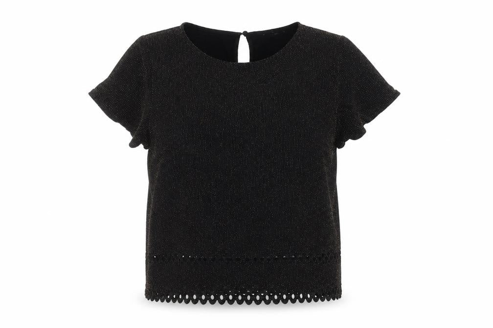 New Look Women's Black Short Sleeve Top