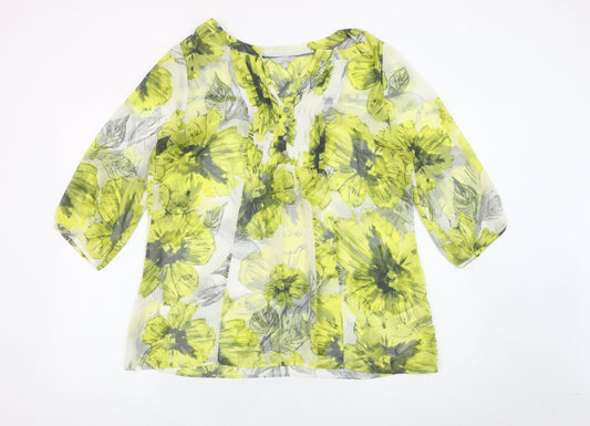 Marks and Spencer Women's Floral Blouse, Size 14