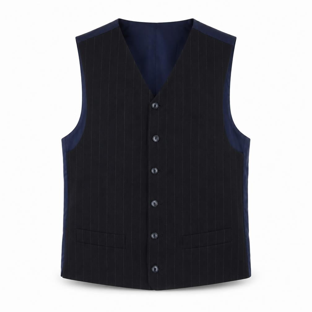 Fine Tailoring Men's Black S Waistcoat