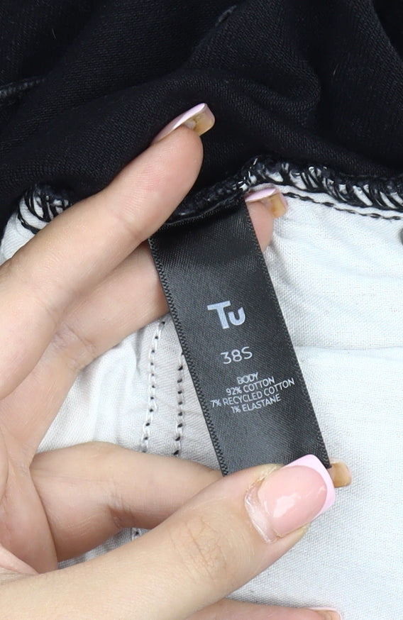 Tu Men's Black Straight Denim Trousers 38S