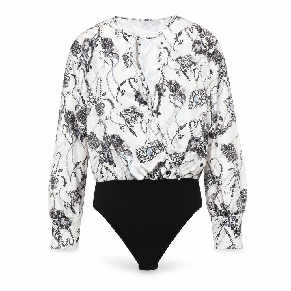 I SAW IT FIRST Women's Multicoloured Floral Bodysuit Size 10
