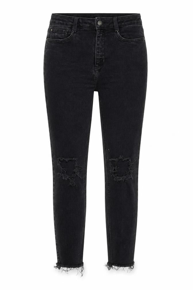 New Look Women's Black Skinny Distressed Jeans Size 10