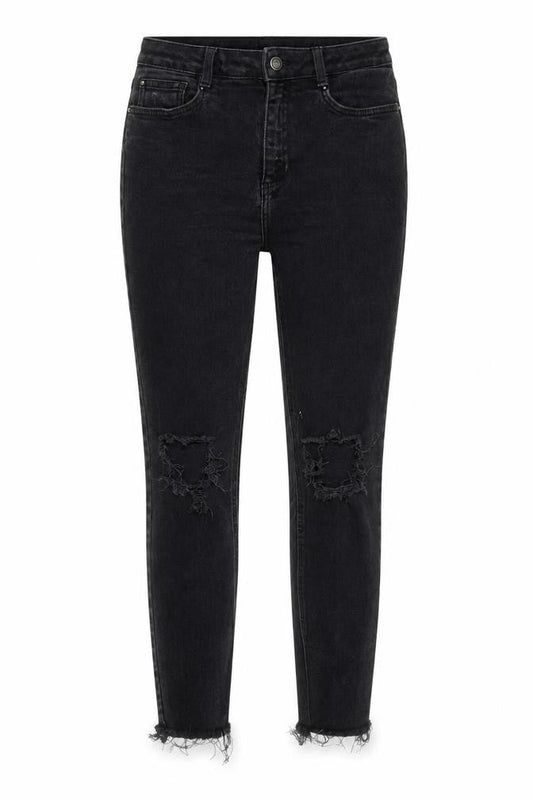 New Look Women's Black Skinny Distressed Jeans Size 10