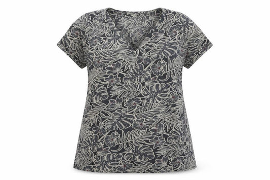 FatFace Women's Grey Floral T-Shirt Size 12