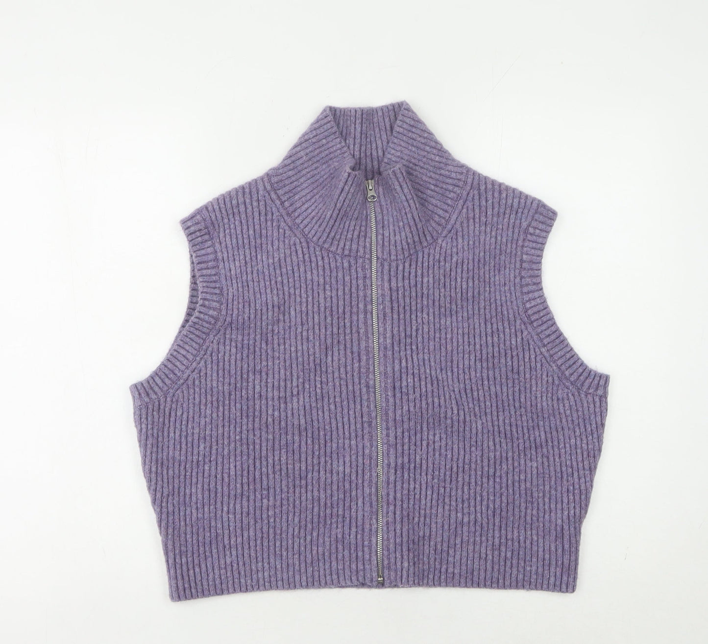 Weekday Women’s Purple Knit Vest High Neck M