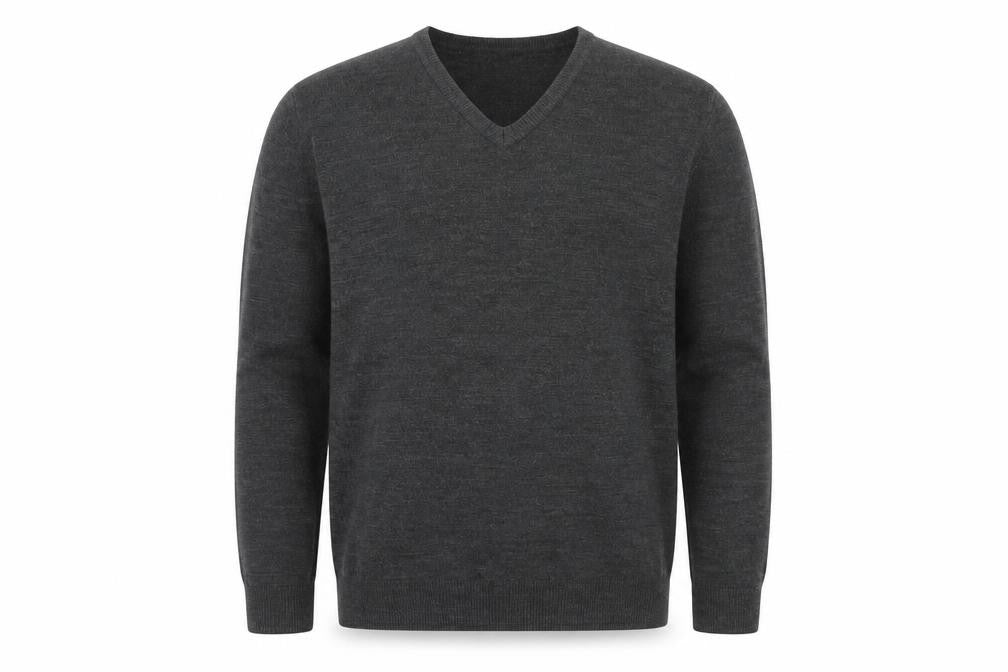 Marks & Spencer Men's Grey V-Neck Pullover Jumper M