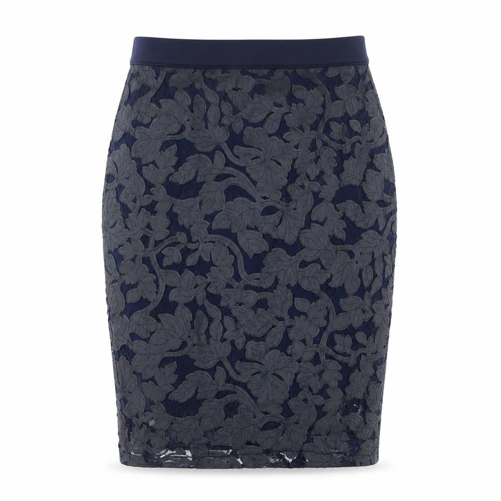 Lipsy Women's Blue Lace Pencil Skirt Size 10