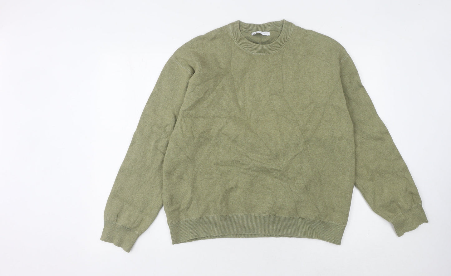 Zara Women's Green Pullover Jumper, Size 12