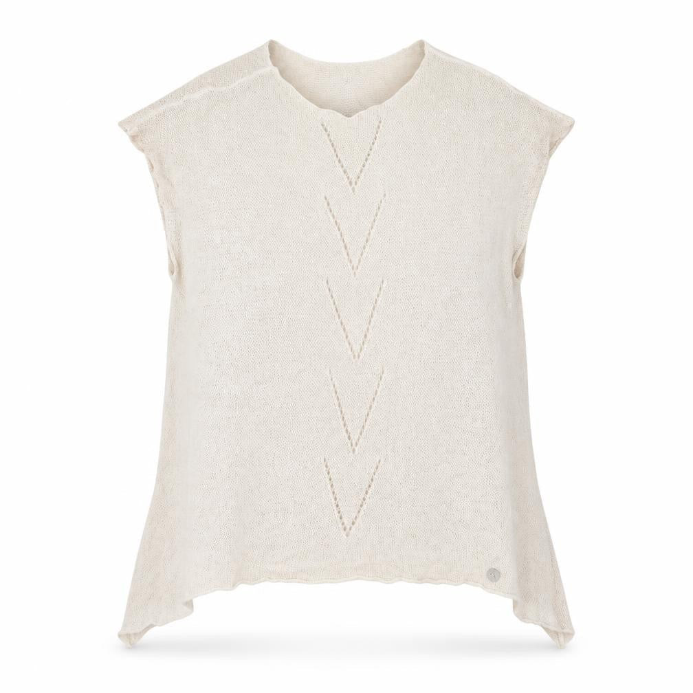 ENNYWEAR Women's Beige Knit Pullover Jumper