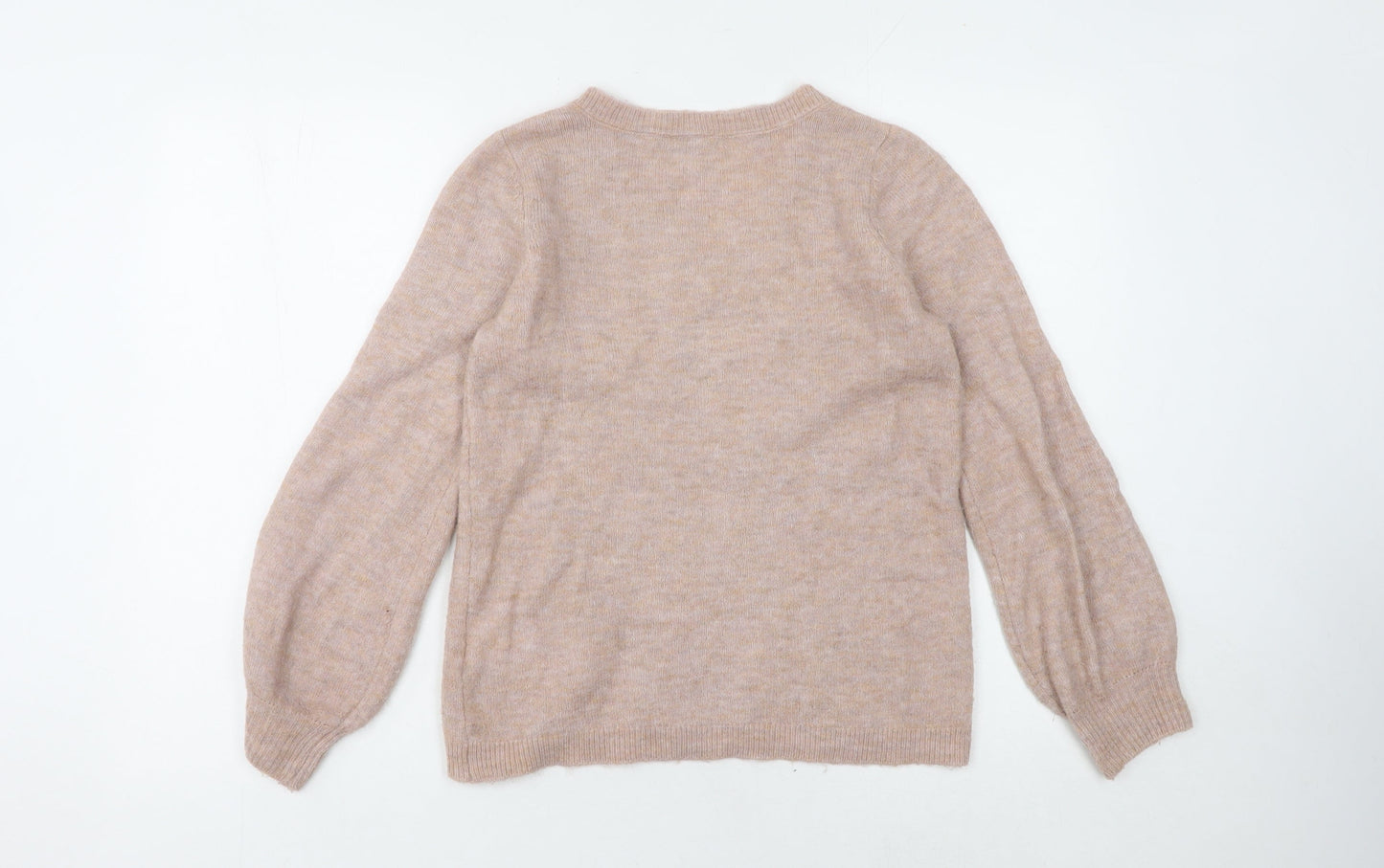 Fransa Women's Beige Cable-Knit V-Neck Jumper XS