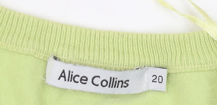 Alice Collins Green Pullover Jumper - Size 20
