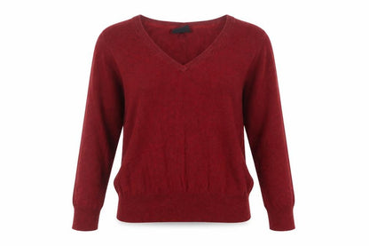 Cubus Women’s Red V-Neck Pullover Jumper L