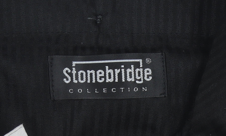 Stonebridge Men's Black Dress Pants - 3XL