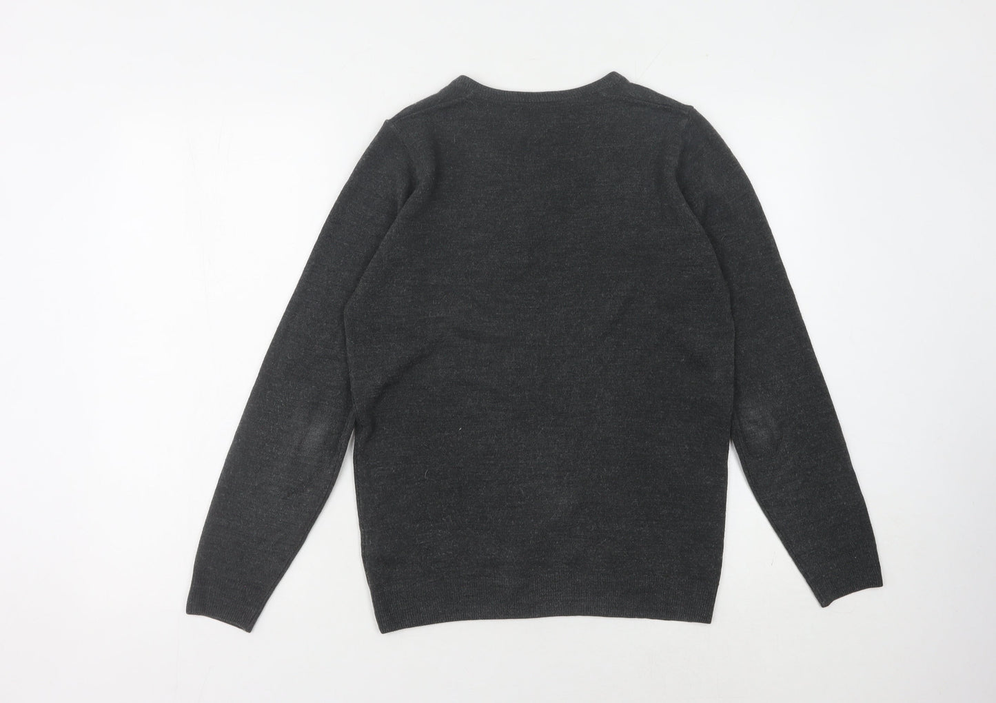 Marks and Spencer Men's Black V-Neck Pullover Jumper S