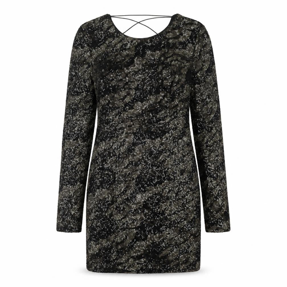 Guess Women's Black Sequin Mini Bodycon Dress Size 6