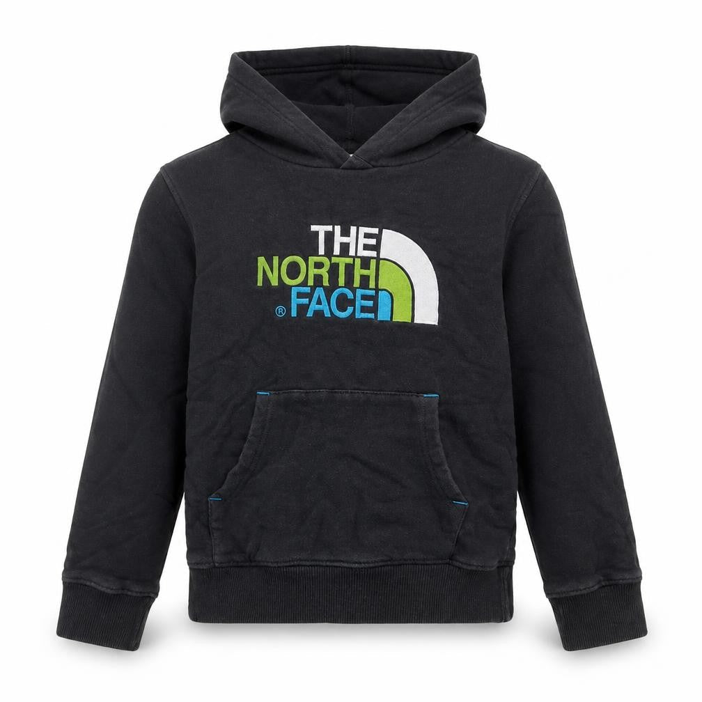 North Face Boys Black Hoodie, Size S, Cotton Pullover