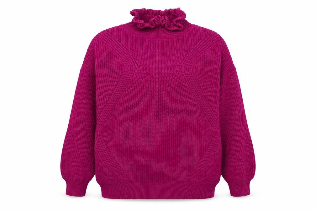 Topshop Women's Purple High Neck Pullover Jumper UK 6