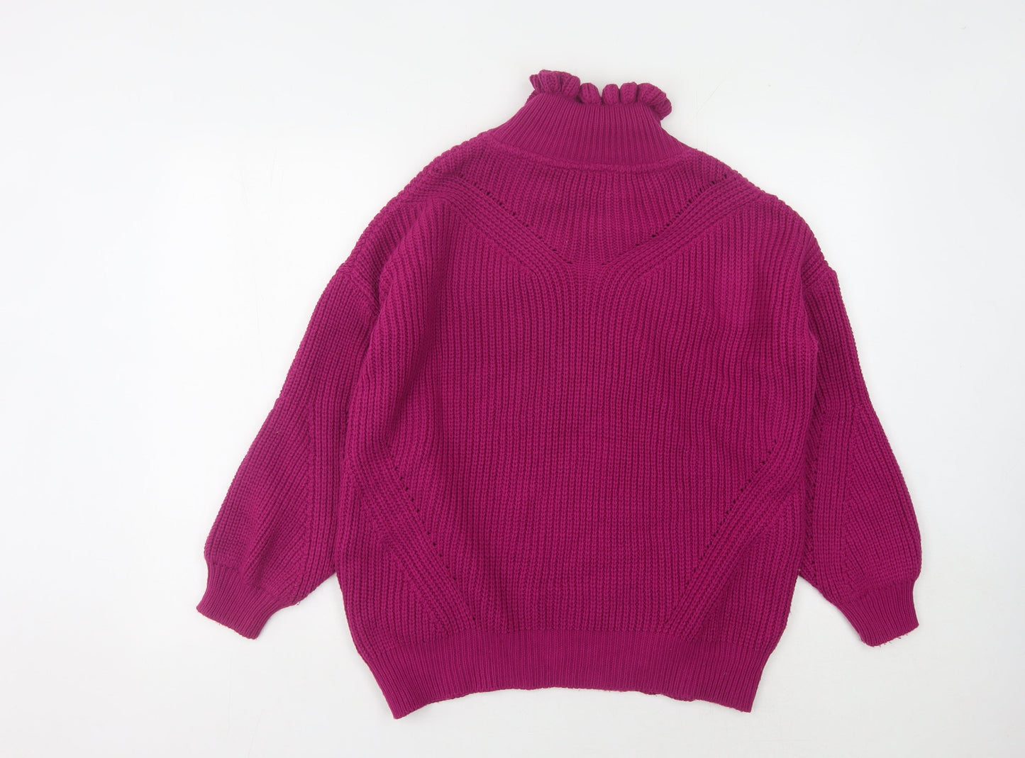 Topshop Women's Purple High Neck Pullover Jumper UK 6