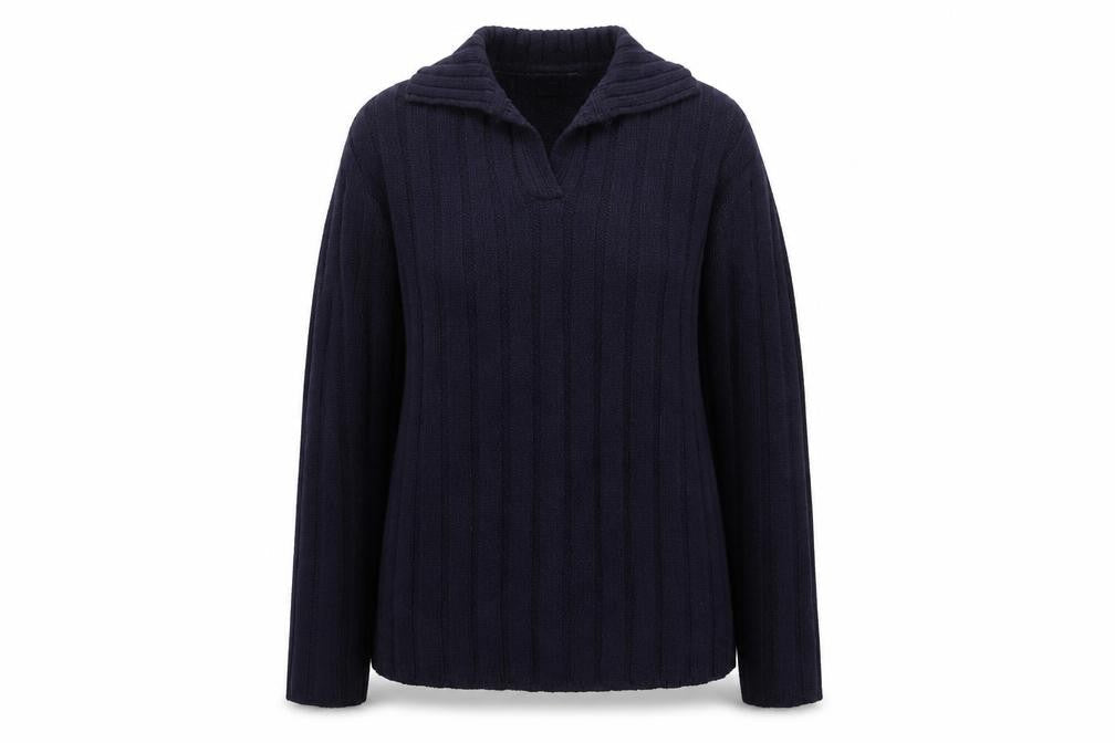 Primark Women's Blue Collared Pullover Jumper Size 10-12