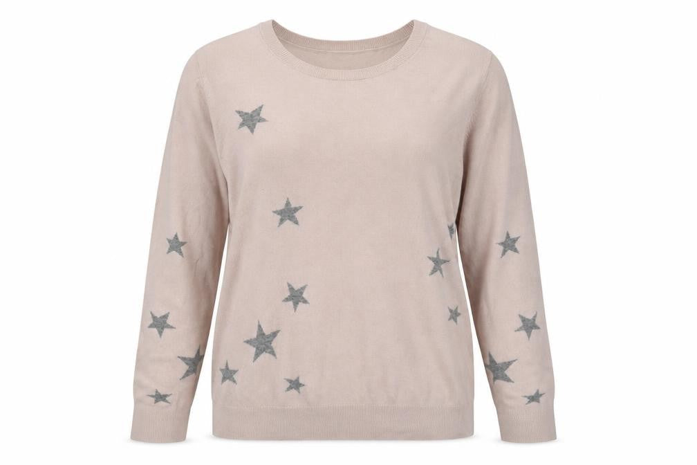 GAP Women's Beige Star Pullover Jumper Size L