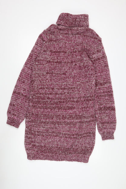 Pieces Women's Multicoloured Roll Neck Pullover Jumper M