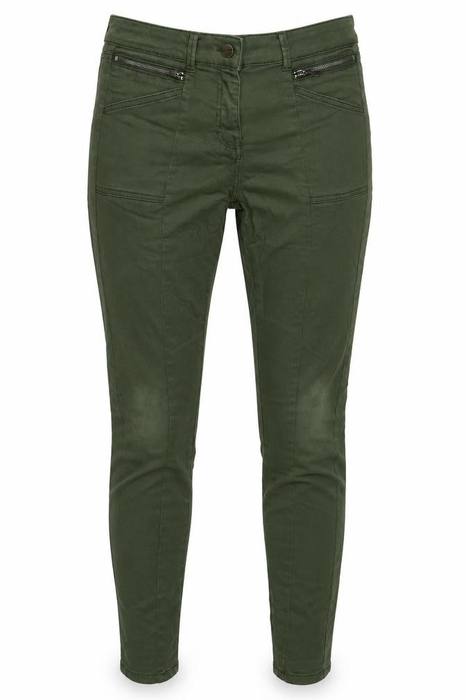 Next Women's Green Cropped Trousers Size 12 Long