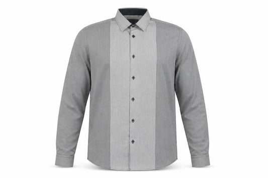 Burton Menswear Men's Grey Slim Fit Check Shirt M