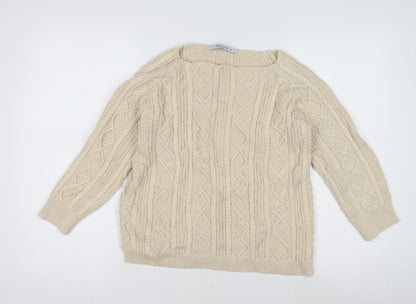 Additional front view of TRU Collection Women's Beige jumper M