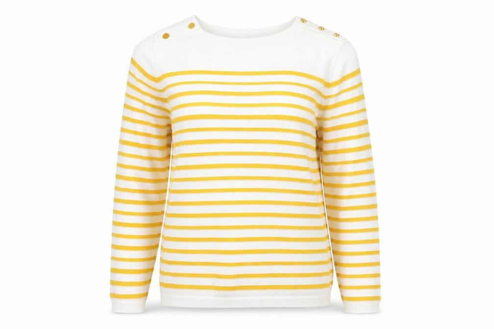 Damart Women's Multicoloured Striped Pullover Jumper - M