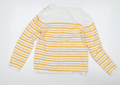Damart Women's Multicoloured Striped Pullover Jumper - M