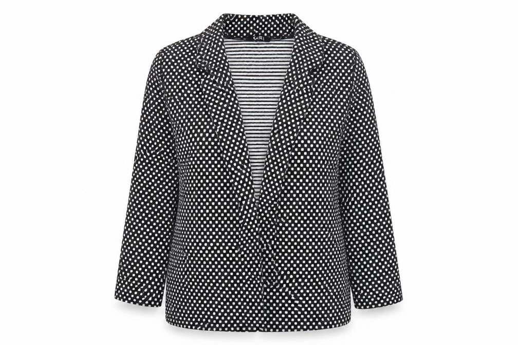 George Women's Black Polka Dot Jacket Size 10