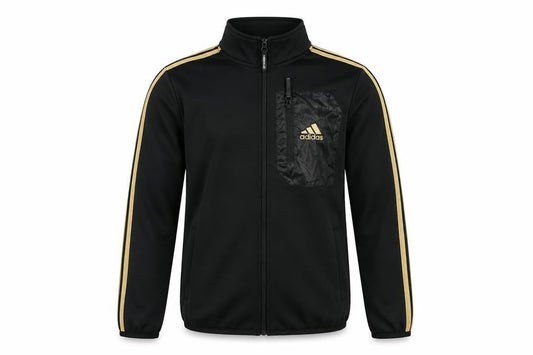 adidas Boys Black Track Jacket, S, Lightweight Sportswear