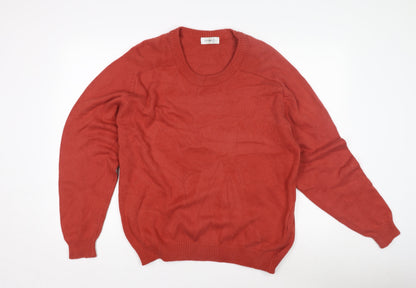 Additional front view of Cotton Men's Red Cotton jumper, Large