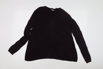 Jigsaw Women's Black V-Neck Pullover Jumper - Small