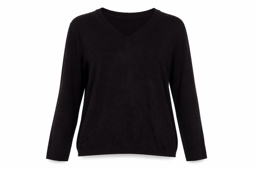 Jigsaw Women's Black V-Neck Pullover Jumper - Small