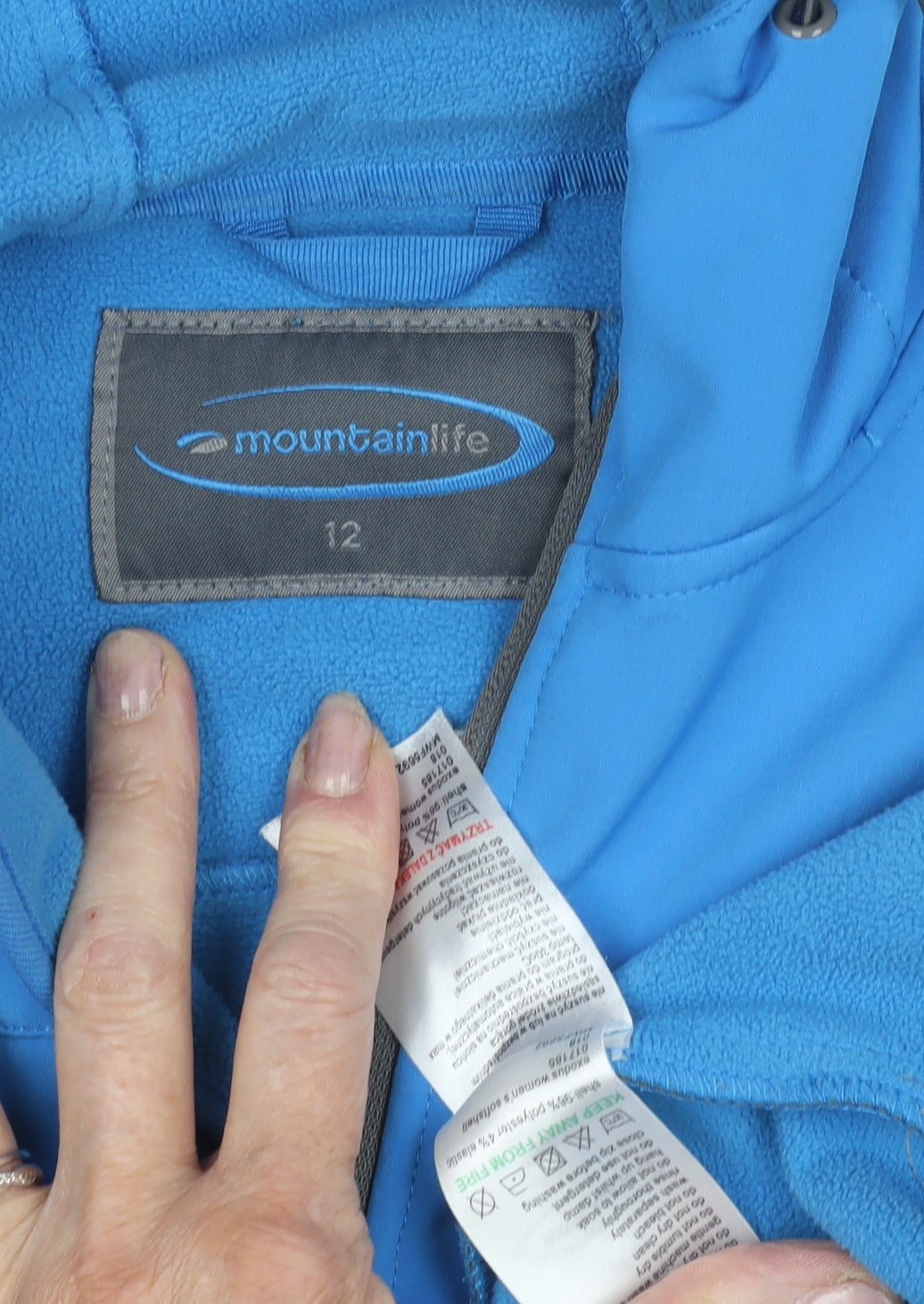 Mountainlife Women's Blue Soft Shell Jacket Size 12
