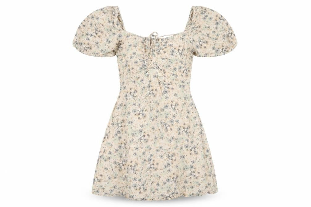 H&M Women's Multicoloured A-Line Dress XS Linen Blend